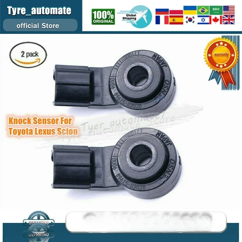 

2x 89615-02020 Датчик детонации двигателя для Toyota Sienna 2004-2012 гг. 2,7 л 3,3 л 3,5 л Датчики детонации