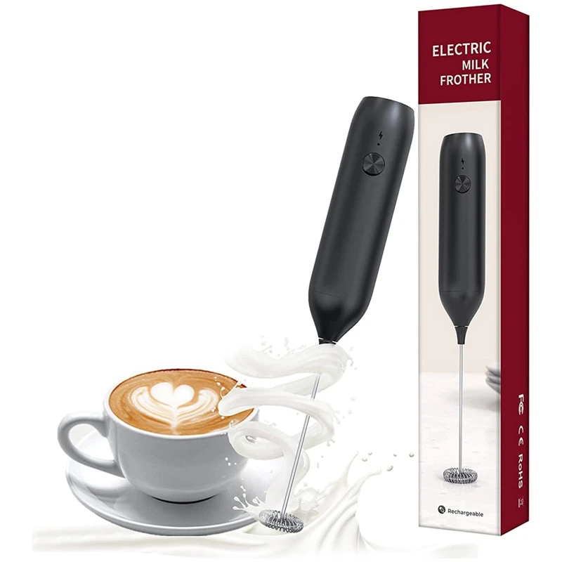 Updated Models Electric Frother Milk Frother Black Multifunc