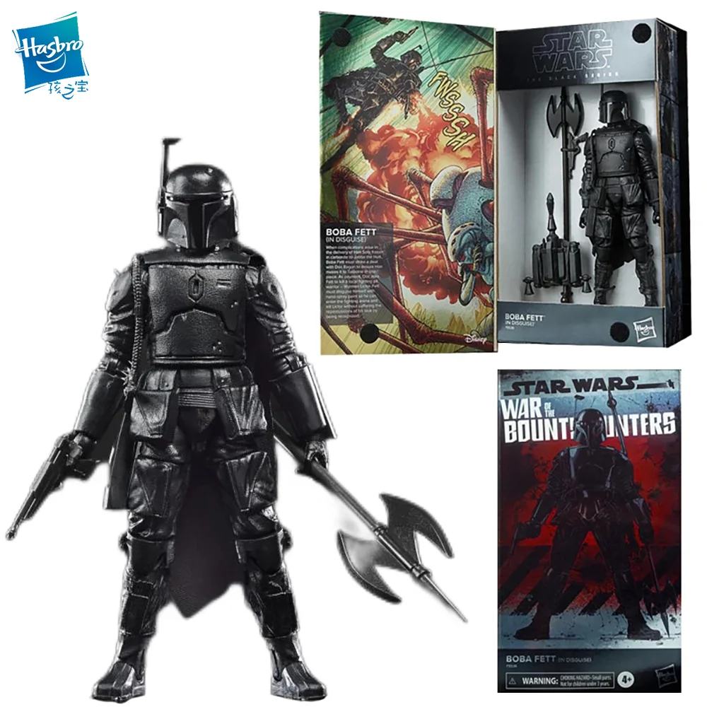 

Hasbro Star Wars The Black Series SDCC War of The Bounty Hunters Boba Fett In Disguise Children's Toy Gifts Collect Toys F5536