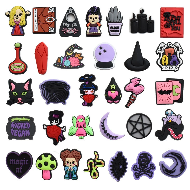 1 шт., подвеска для обуви в виде ведьмы на Хэллоуин