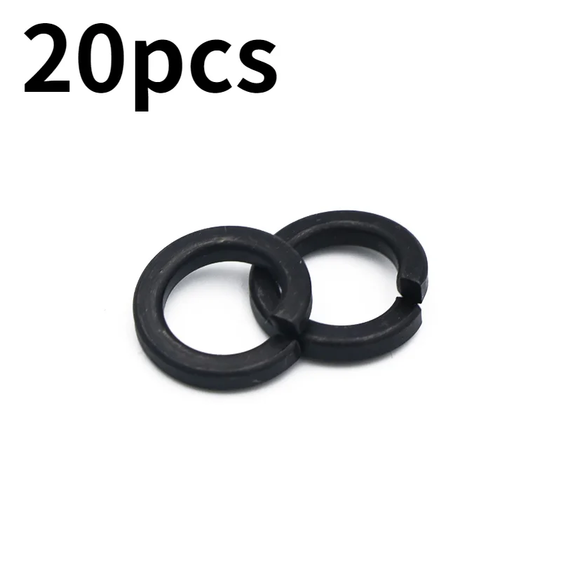 

20Pcs M2 M2.5 M3 M4 M5 M6 M8 M10 M12 M14 M16 M18 M20-M30 8.8 Black Washer Elastic Gasket Black Spring Washer
