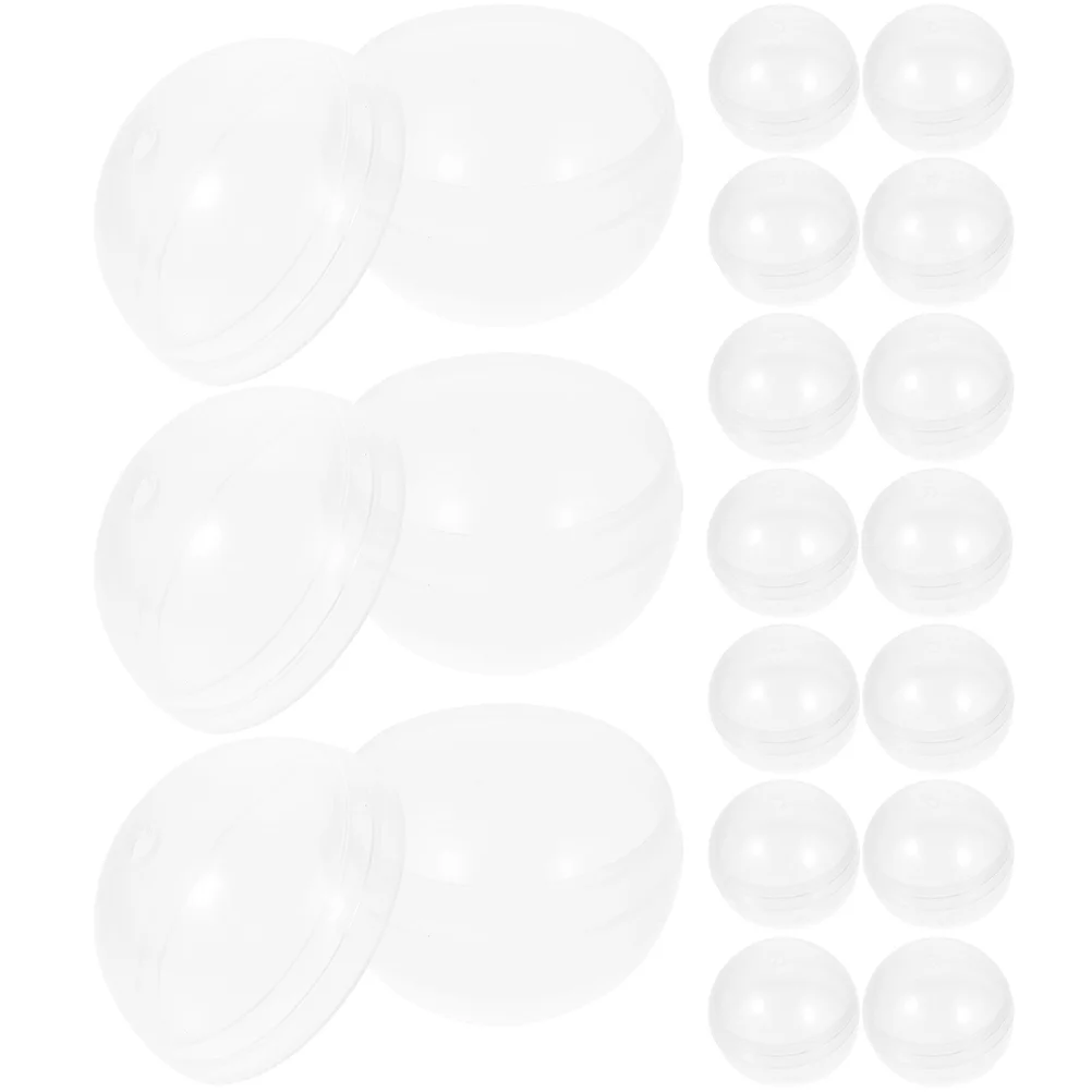 

20Pcs Clear Plastic Fillable Balls Transparent Diy Claw Machines Balls Beaded Storage Packing Balls