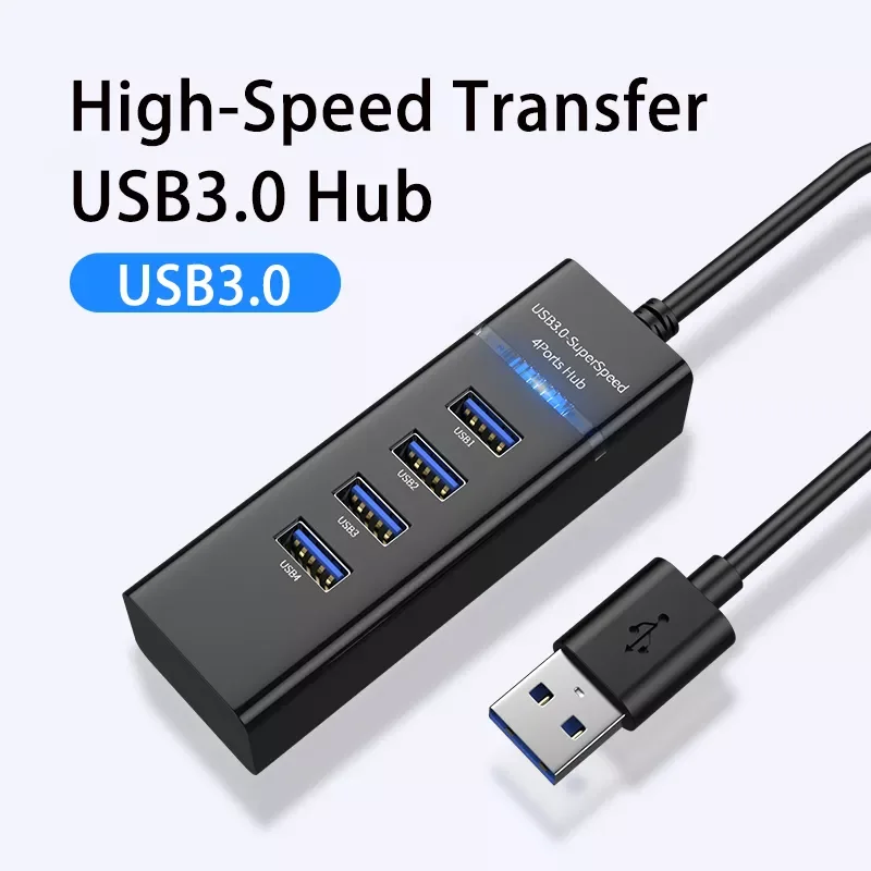 

New Fashion Hub 4-Port High-Speed USB Splitter for Hard Drives USB Flash Drive Mouse Keyboard Extend Adapter Laptops Usb Hub