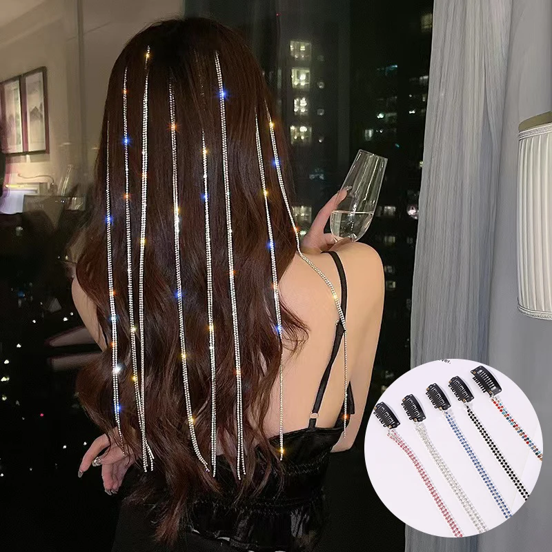 Flash Diamond Chain Hairpin Braided Hair Chains