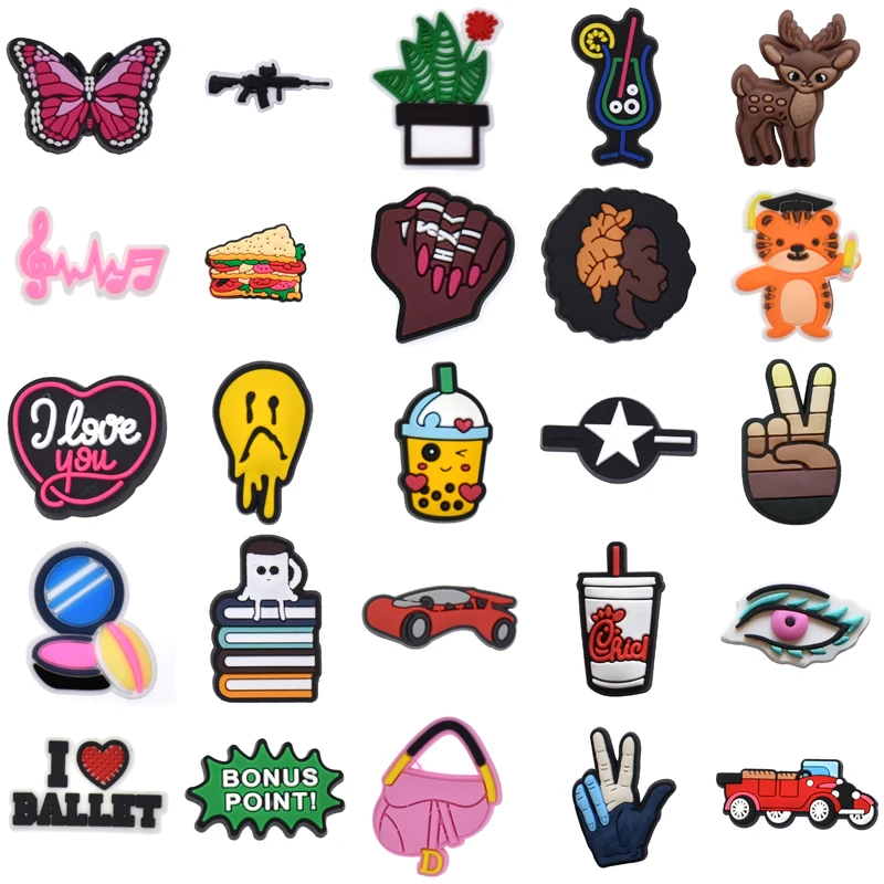 

Girl Decorations for Crocs Kids Boy Wholesale Bulk Set Jeans Men Shoe Charms Para Pins Packs Gifts Shoes Accessories Women Charm
