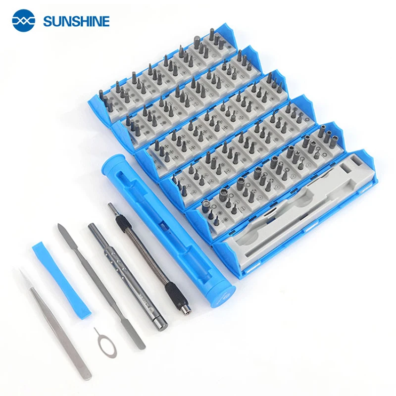 

128 In 1 Sunshine SS-5120 Precision Screwdriver Set 120PCS S2 Alloy Steel Bits Phone Electronic Repair Disassembly Opening Tools