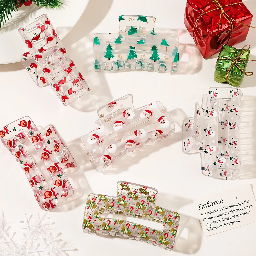 Женская заколка для волос с квадратным крабом