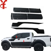 2012 6pcsset exterior body cladding kits for ford ranger t6 t7 2012 2019 wildtrak double cabin t8 2020 2021 car accessories