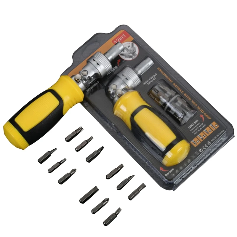 

67JB Screwdriver Set Professional Ratchet Screwdriver with Bits Set 180 Â° Rotation Portable Repair Screwdriver Kit Durable
