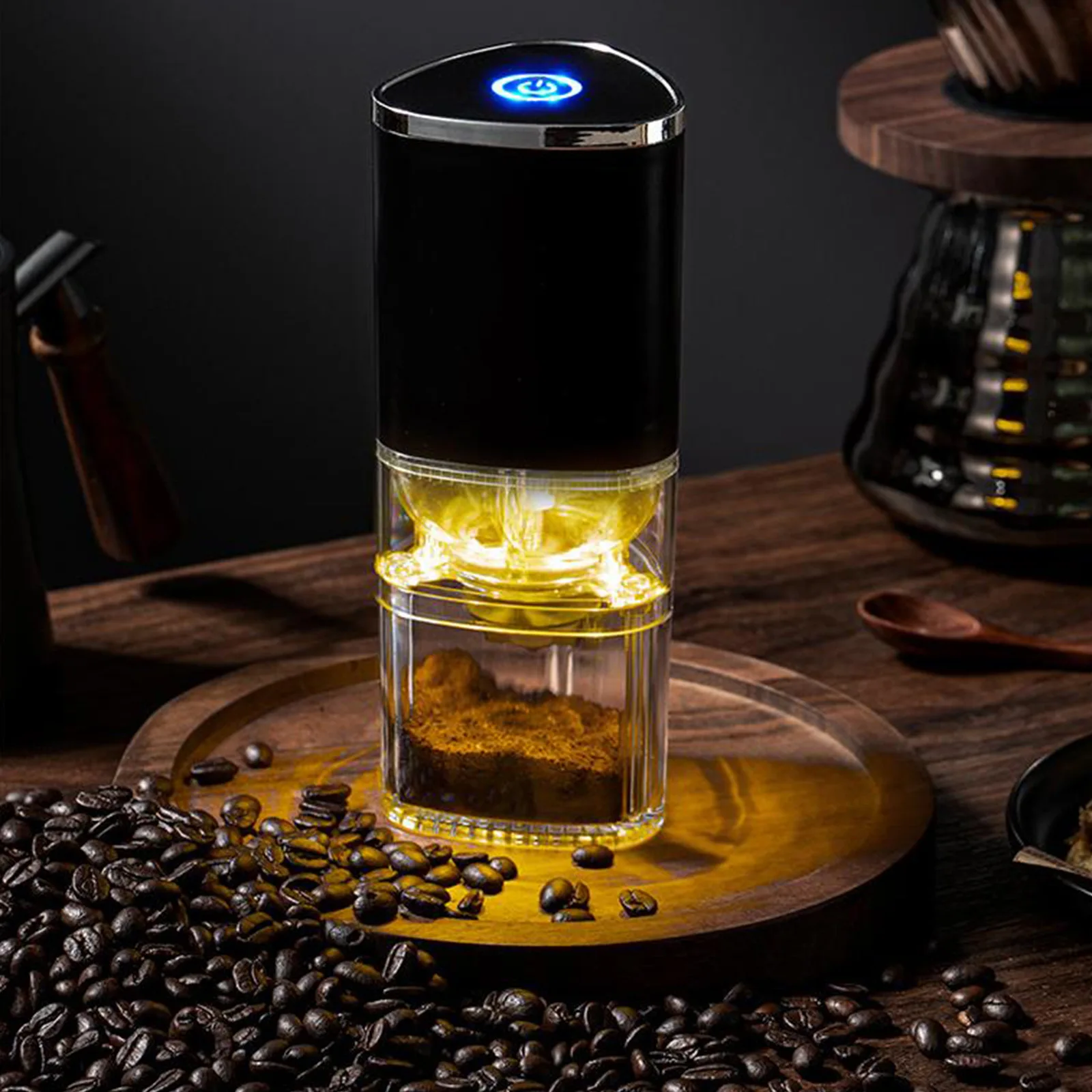

Wireless Electric Coffee Grinder with Fine Ceramic Burrs Close Contact and Even Grinding for Perfectly Ground Coffee!