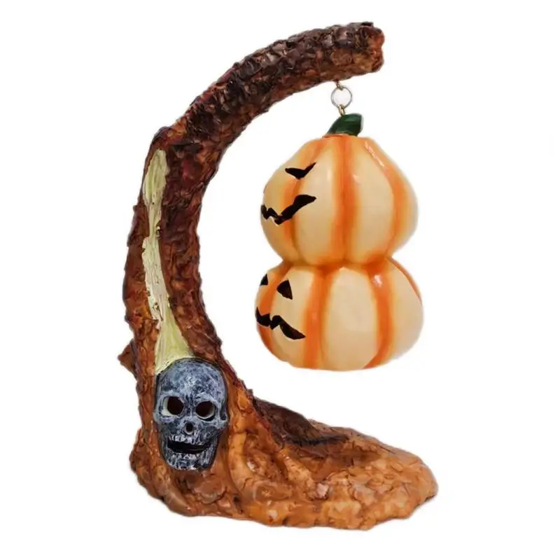 

Halloween Lamp Light Light Up Bat Pumpkin Resin Figurine Halloween Resin Pumpkin Lantern Light Up Tabletop Decoration Bedroom
