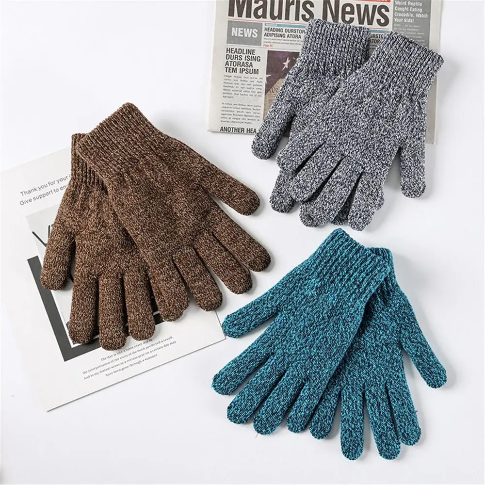 

Outdoor Simple Thick Winter Mittens Cycling Gloves Hand Warmer Knitted Gloves