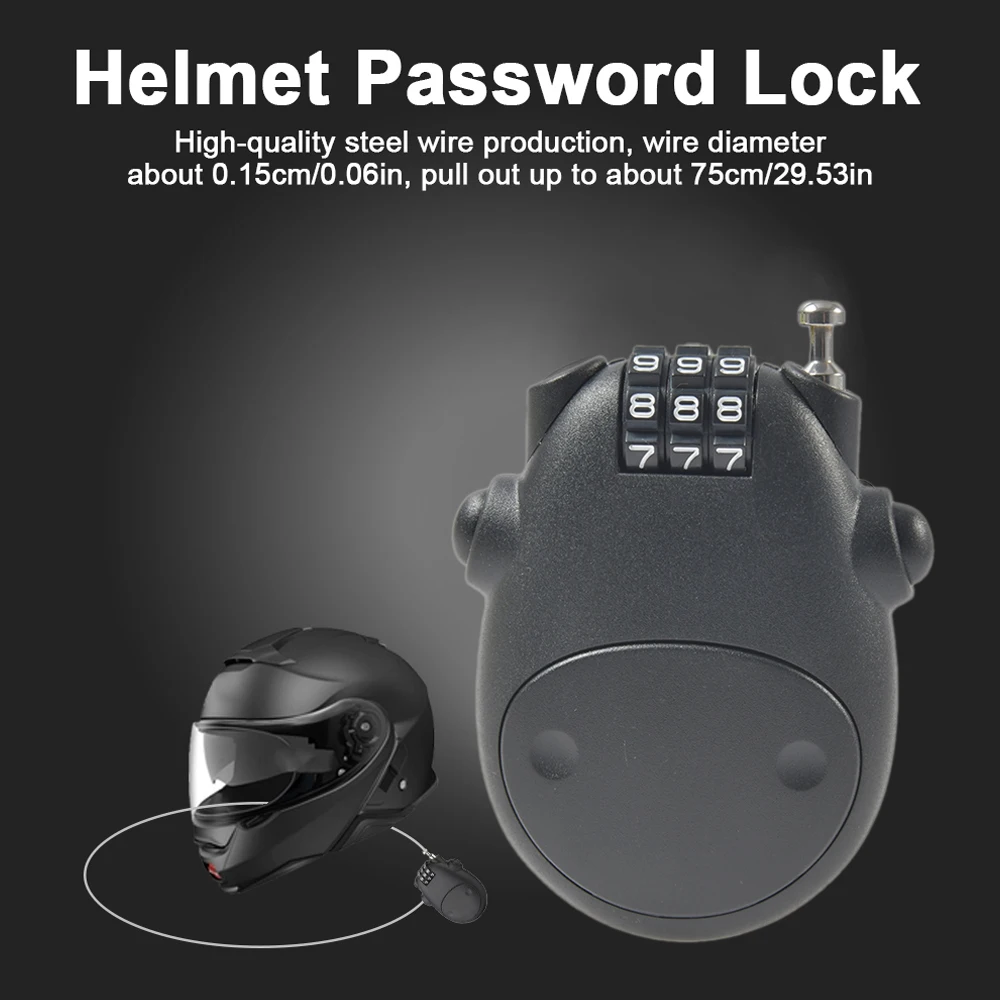 

Universal Motorcycle Helmet Password Lock Combination Lock Helmet Lock Motorcycle Motorcycle Helmet Security Lock