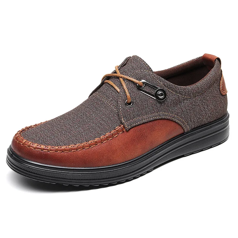 

New Spring Autumn Old Beijing Cloth Shoes Middle-aged and Elderly Men's Shoes Father Light Comfortable Low-top Casual Shoes Male