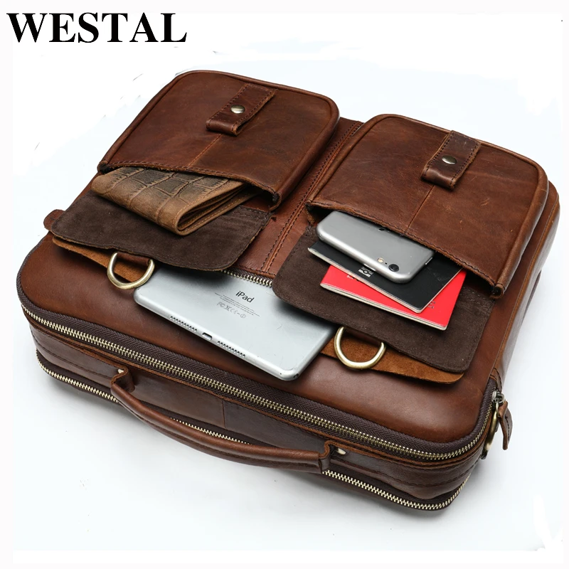 

New bag men's leather men's briefcase laptop bag leather office bags for men's documents bussiness briefcase handbag