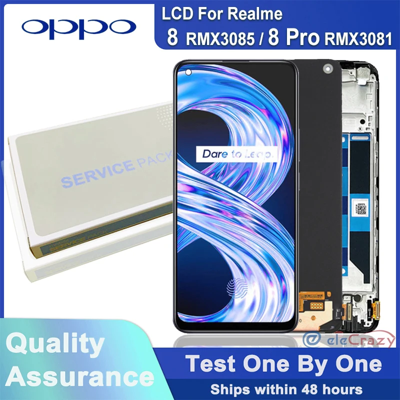 

6.4" Original LCD For Realme 8 LCD RMX3085 LCD Display Touch Screen Digitizer Assembly For OPPO 8 Pro LCD RMX3081 LCD Display