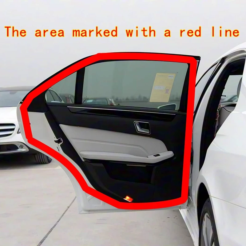 Фото Подходит для Mercedes Benz E-Class W212 C207 E180 E200 E260 E300 E320 E400, уплотнительная дверь, водонепроницаемая и звукоизоляционная резиновая полоса. №2