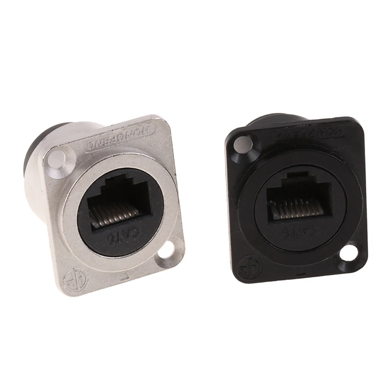 

D Type RJ45 Network 8P8C Network Cable Data Signal Digital Connector CAT6 Panel Mount Network Network Network Port Female Socket