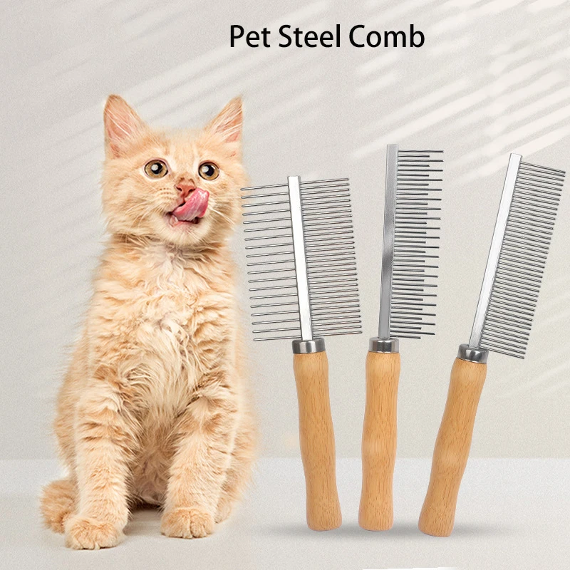 

Pet Comb Row Comb Cat Dog Hair Removal Hair Removal Comb Solid Wood Comb Pet Hair Removal Beauty Flea Removal Comb