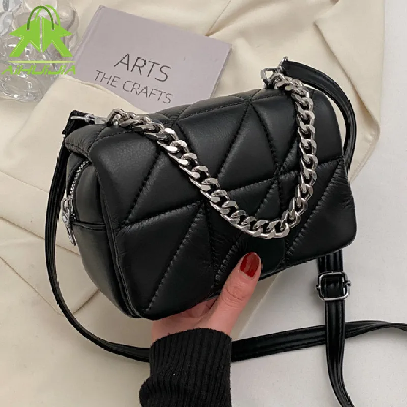 

Fashion Lingge Women's Shoulder Bag Pu Leather Women's Crossbody Small Bag Brand Designer Simplicity Girl's Purse Handbag Sac