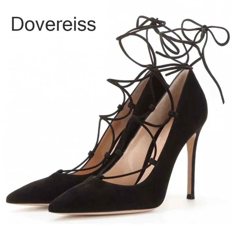 

Dovereiss Fashion Stilettos Heels Clear Heels Pumps Women's Shoes Summer Elegant New Ankle Strap Party Shoes 42 43 44 45 46 47