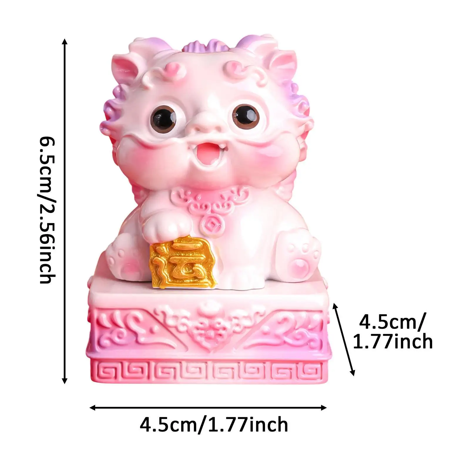 Pixiu Нефритовая печать Статуя Скульптура Фигурка из смолы Художественное