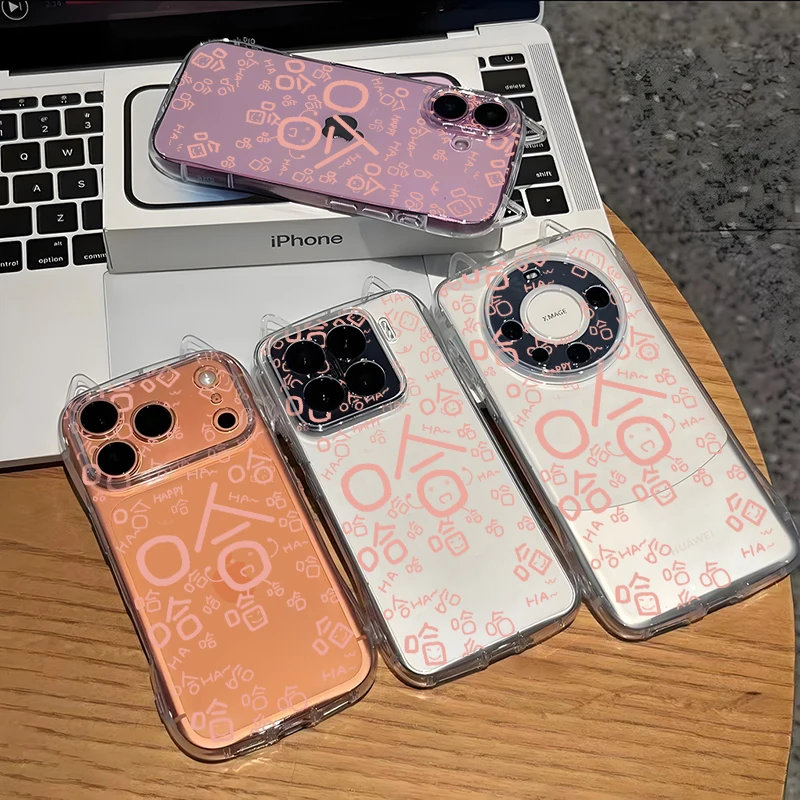 Прозрачный чехол для телефона с 3D-ушками кошки и смайликом для POCO X8PRO Max X7 X6, мягкий чехол для Xiaomi 17 PROMAX 15, для Redmi Note 15 Pro 14 13 Pro (art.: 3920dbb7cfb0b) - 3920dbb7cfb0b