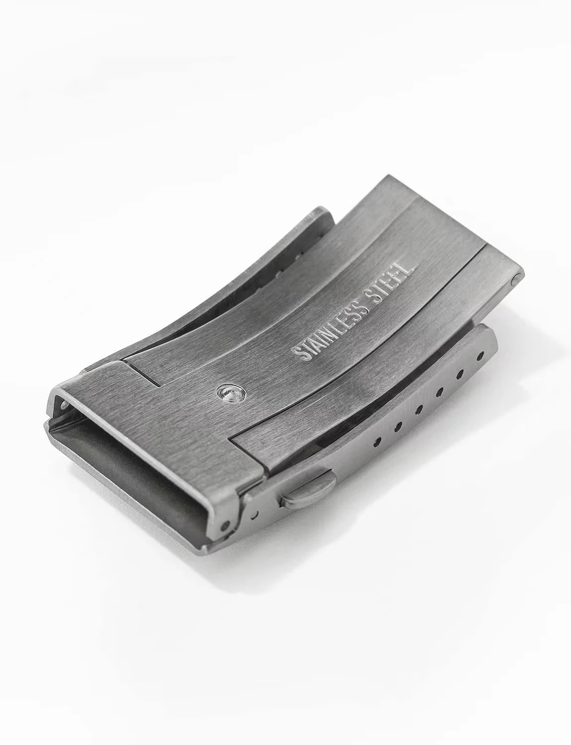 New High-quality 18MM 20MM 22MM Black Silver 316L Stainless Steel Solid Extended Folding Double Snap Butterfly Watch Buckle