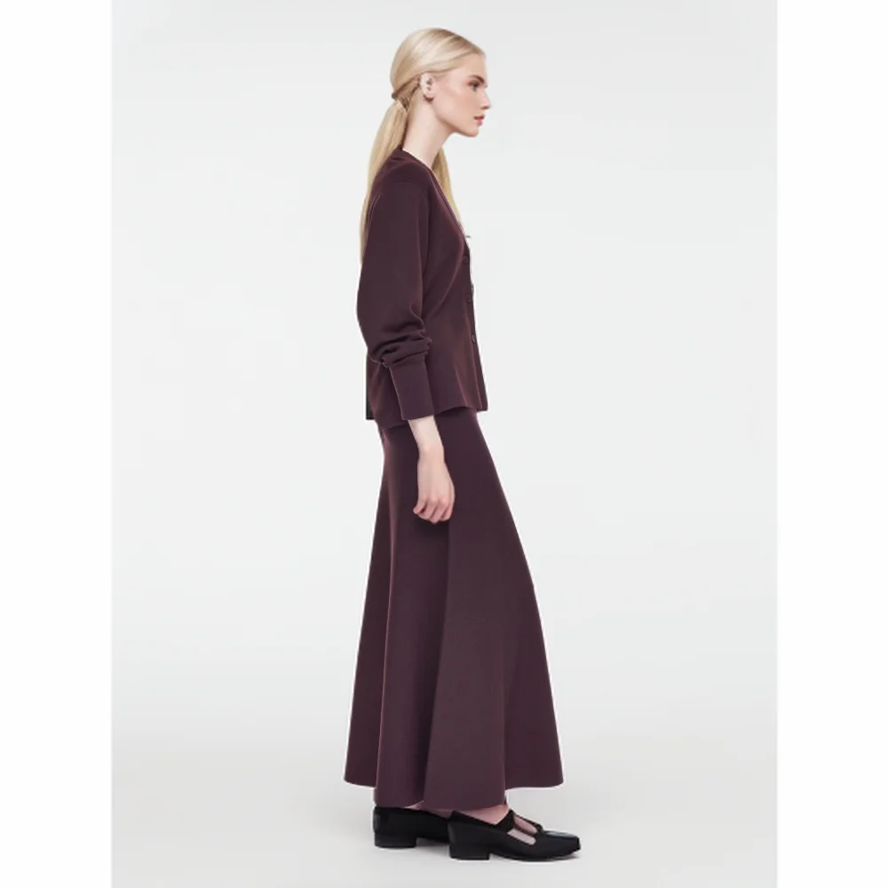 Женский однобортный Кардиган с длинным рукавом и V-образным вырезом