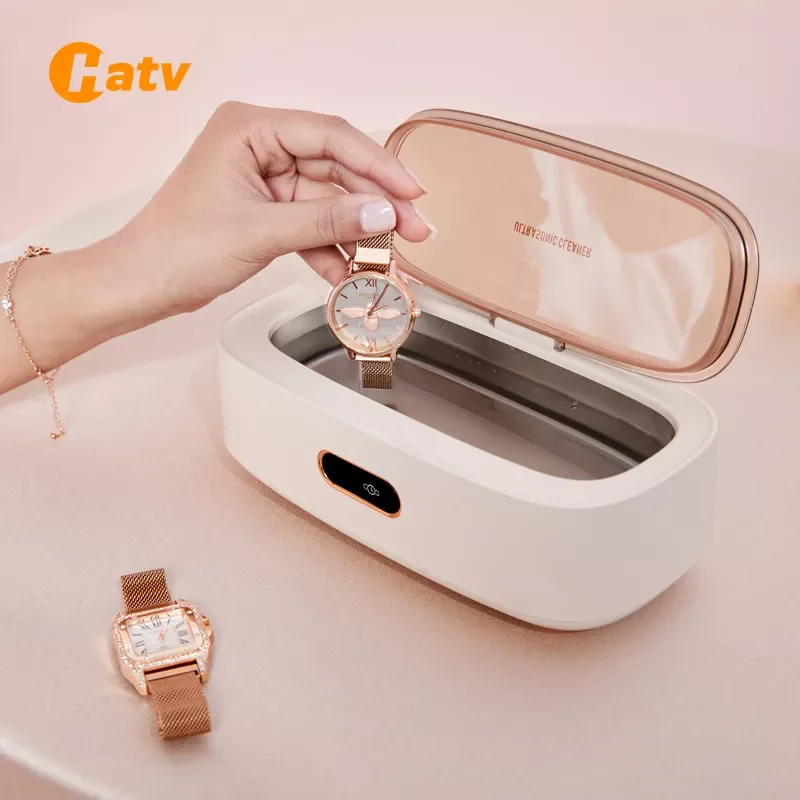 

HATV Portable Ultrasonic Cleaner Mini Washing Machine Glasses Jewelry Watch Stain Ultra Sonic Cleaner Home Appliance Tools