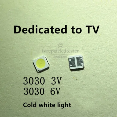 

100pcs LED Backlight 3030 3V 6V Cool White TV Application for LED Strips