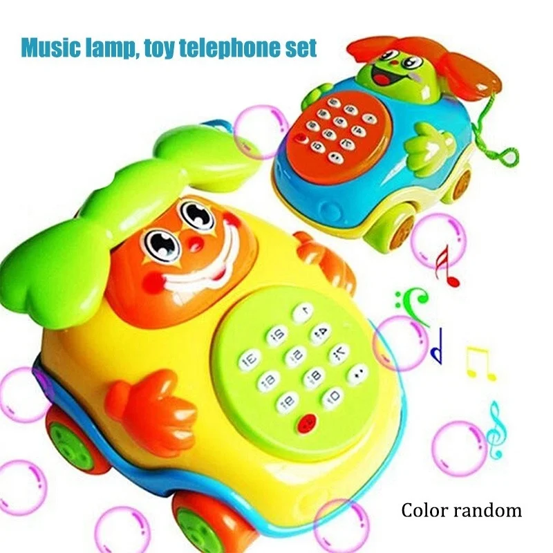 

Baby Electric Phone Cartoon Model Gifts Early Educational Developmental Music Sound Learning Toys Baby Toys Music Mobile Phone
