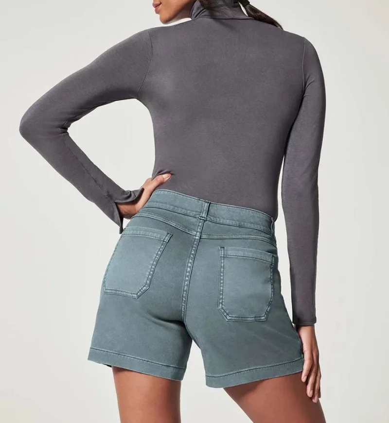 

2023 модные эластичные джинсовые шорты с Четырехсторонней стрейчевой вязкой