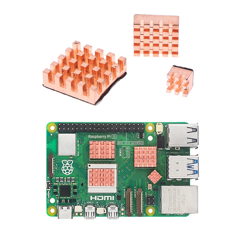 4/5 шт. медный радиатор для RPI 5 Pi5