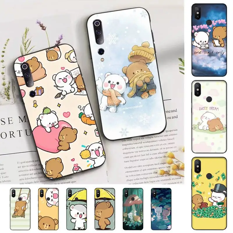 

milk and mocha bear cute Phone Case for Xiaomi mi 5 6 8 9 10 lite pro SE Mix 2s 3 F1 Max2 3