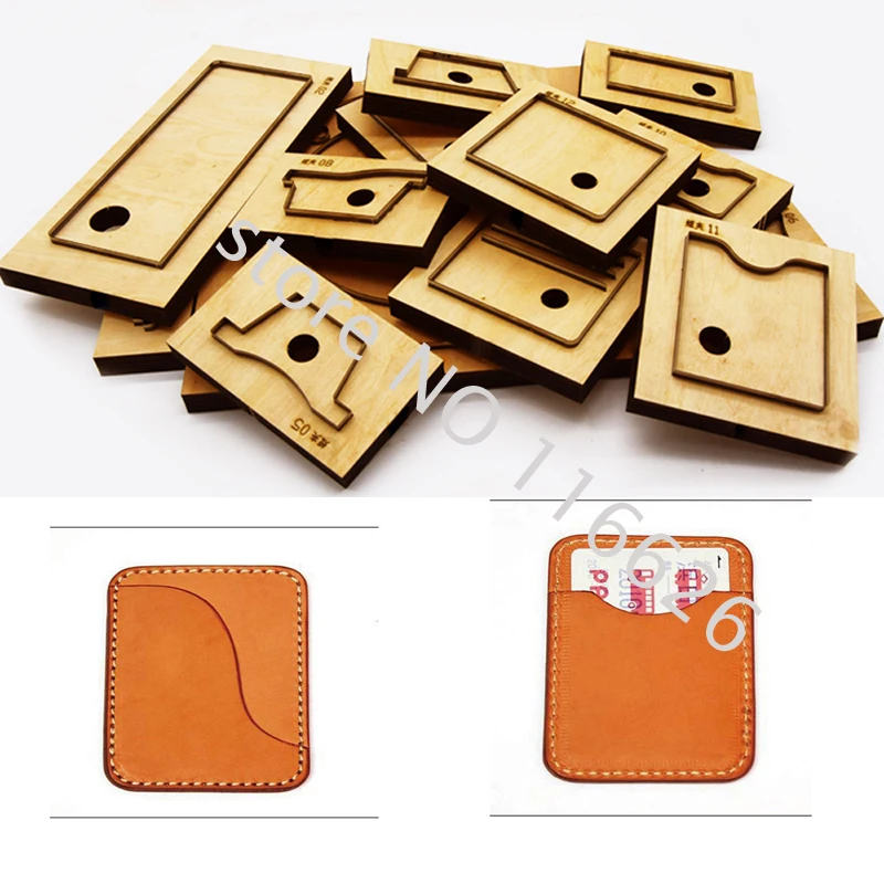 

DIY leather craft simple cardholder die cutting knife mold metal hollowed punch tool steel blade 7x10x1cm