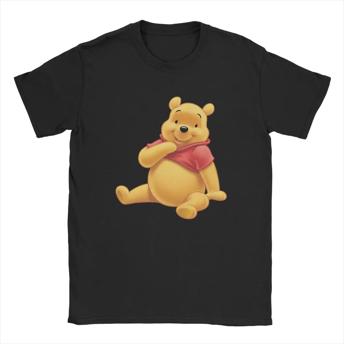 

Disney Winnie The Pooh T-Shirts for Men Vintage 100% Cotton Tee Shirt Crew Neck Short Sleeve T Shirt 6XL Clothes