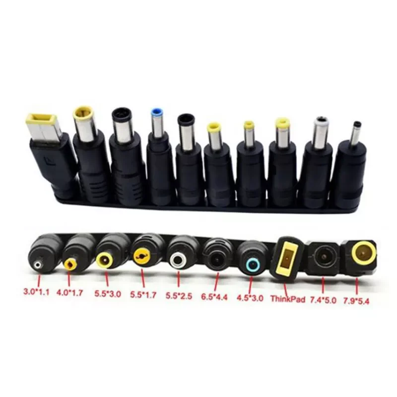 

10pcs/set Universal power connector plugs for Notebook Laptop DC Power Charger Supply Adapter Tips Jack plug Charging