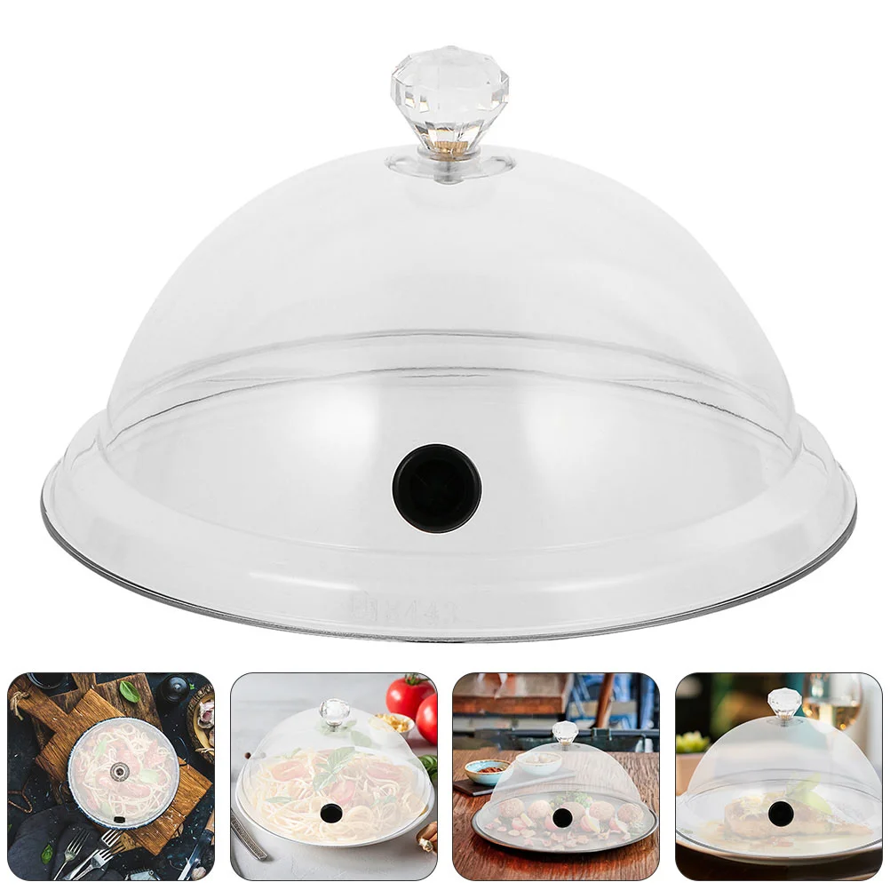 

Cover Domecake Cloche Glass Infuser Smoking Dessert Display Protector Clear Lid Acrylic Stand Covers Tent Plate Cheese Screen