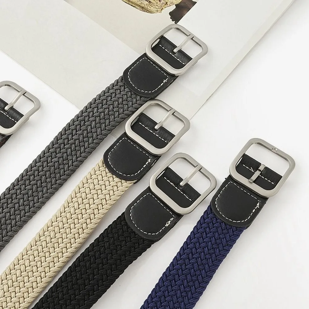 

Design Square Buckle Harajuku Style For Students Corset Belt Women Waist Belt Canvas Braided Belt Adjustable Waistband