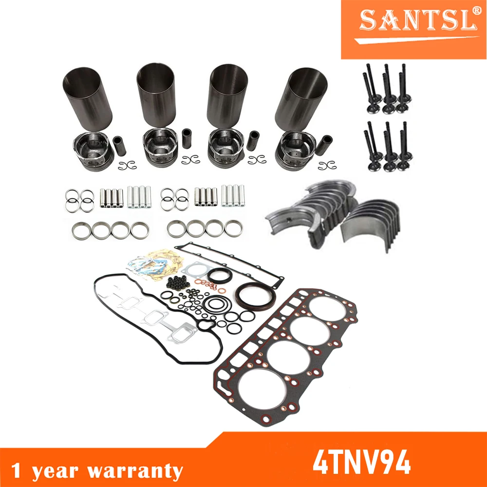 Комплект для ремонта 4TNV94 4TNV94L двигателя Yanmar John Deere 328E 332 Автозапчасти погрузчика