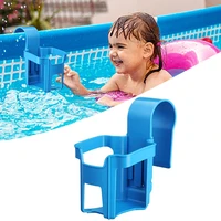 plastic beer storage shelf swimming pool no spill pool cup holder shelf rack hangings container water cup