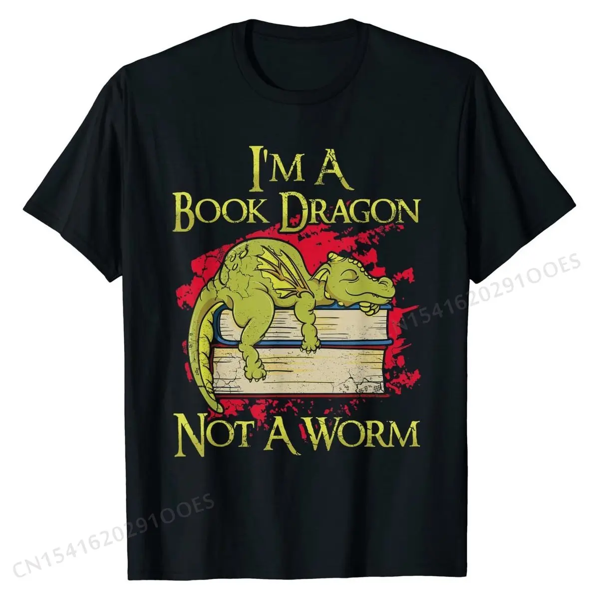 

Футболка с надписью «I'm A Book Dragon Not A Worm»