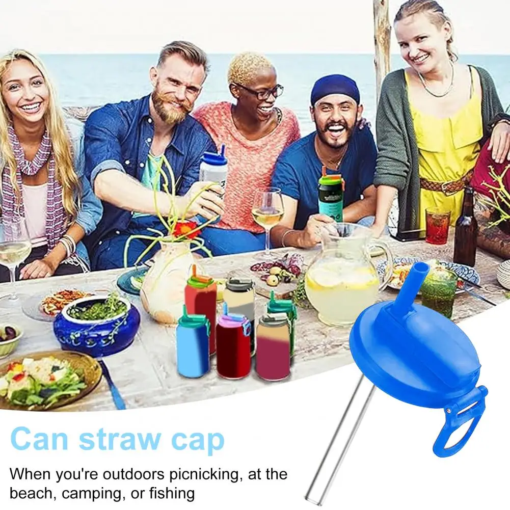 Уплотнение для напитков многоразовые крышки соды без BPA с соломинками маркера