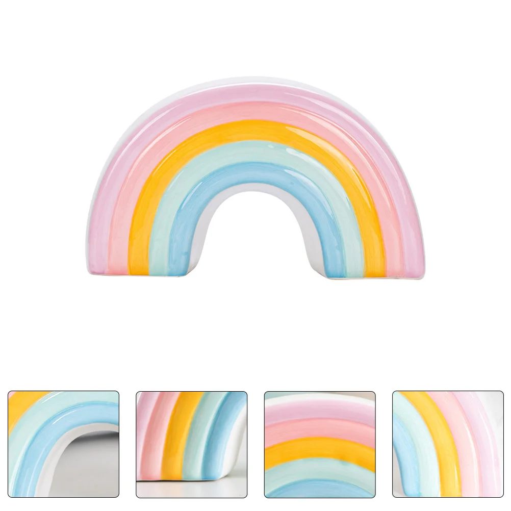 

Bank Piggy Rainbow Money Coinbox Ceramic Girls Kids Pot Banks Saving Storage Jar Unique Decorative Rainbowssmall Savings