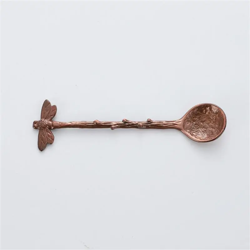 

Hammer Pattern Craft Stirring Spoon Coffee Spoon Polishing Pattern Carved Vintage Dessert Spoon Dessert Table Decoration