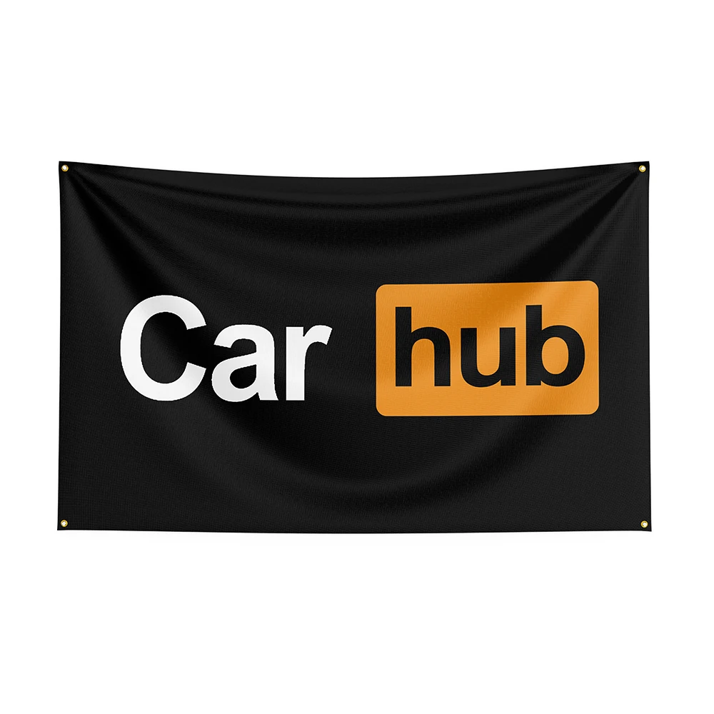 

90x150cm Car Hubs Flag Polyester Prlnted Banner For Decor 1
