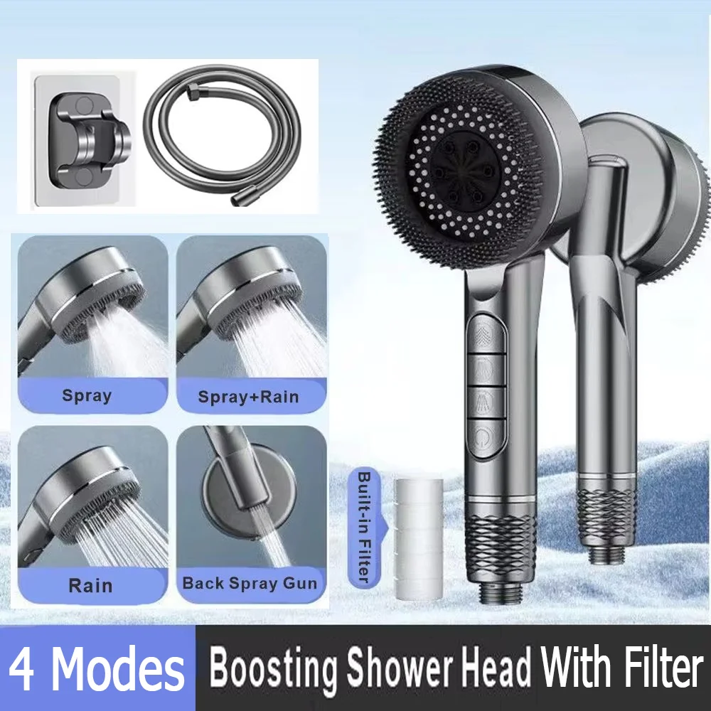 Новая насадка для душа с сильным давлением 4 скорости переключатель передач