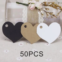 100pcs love shaped kraft tags universal diy blank tags with 10m jute twine for wedding birthday christmas dropshipping