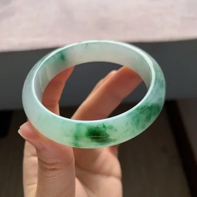 

Natural Myanmar Jade 54mm-62mm bracelet exquisite princess bracelet to send girlfriend to send mother Hetian jade